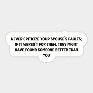 Marriage funny quote Sticker